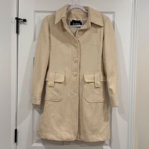 Marvin Richards cream wool coat. Beautifully well made. Size small.
